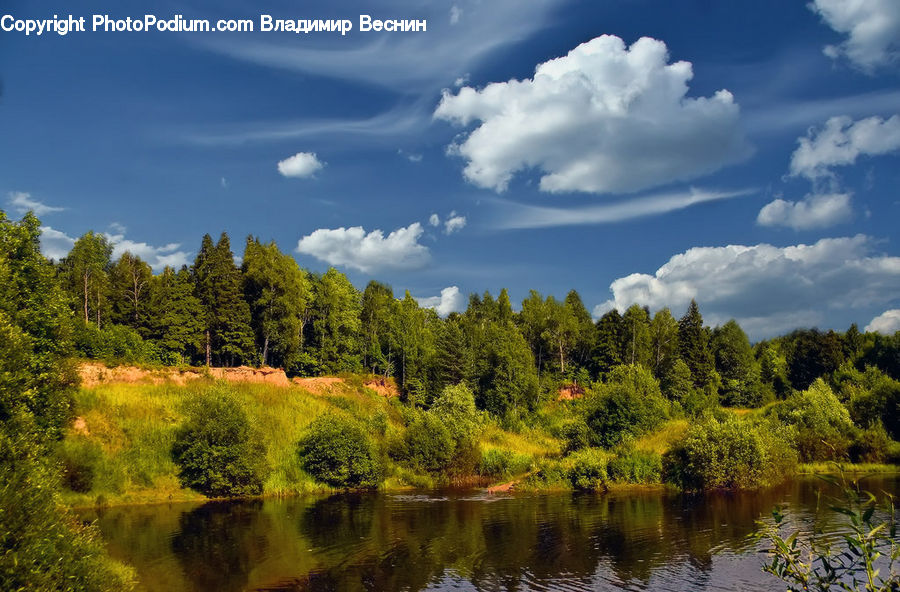 Cloud, Cumulus, Sky, Outdoors, Pond, Water, Azure Sky