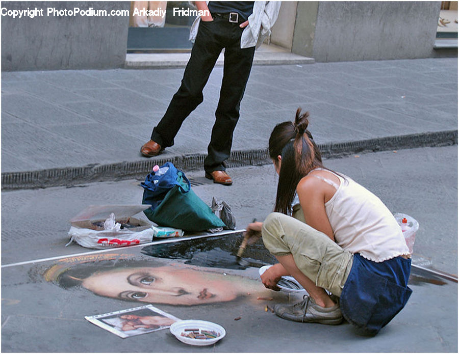 People, Person, Human, Pavement, Clothing, Denim, Jeans