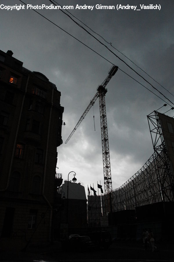 Constriction Crane, Electric Transmission Tower