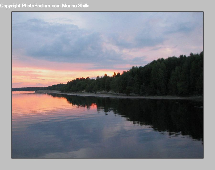Lake, Outdoors, Water, Dawn, Dusk, Sky, Sunrise