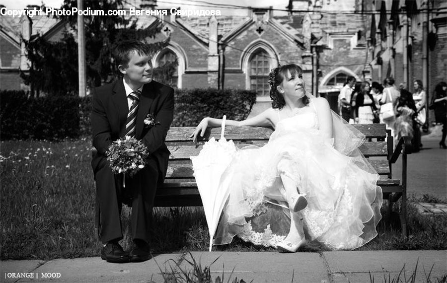 People, Person, Human, Clothing, Overcoat, Suit, Bride
