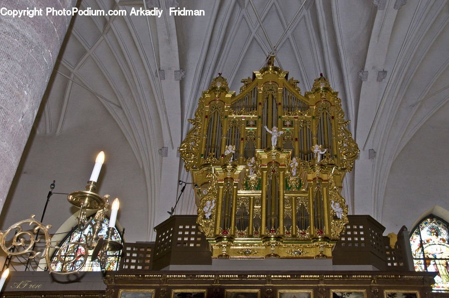 Altar, Architecture, Chandelier, Lamp, Column, Pillar, Castle