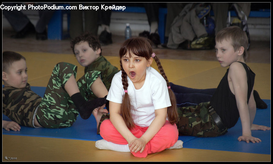 People, Person, Human, Couch, Furniture, Kindergarten, Crawling