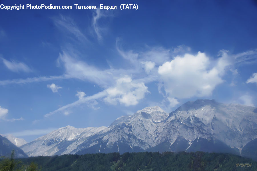 Crest, Mountain, Mountain Range, Outdoors, Peak, Azure Sky, Cloud