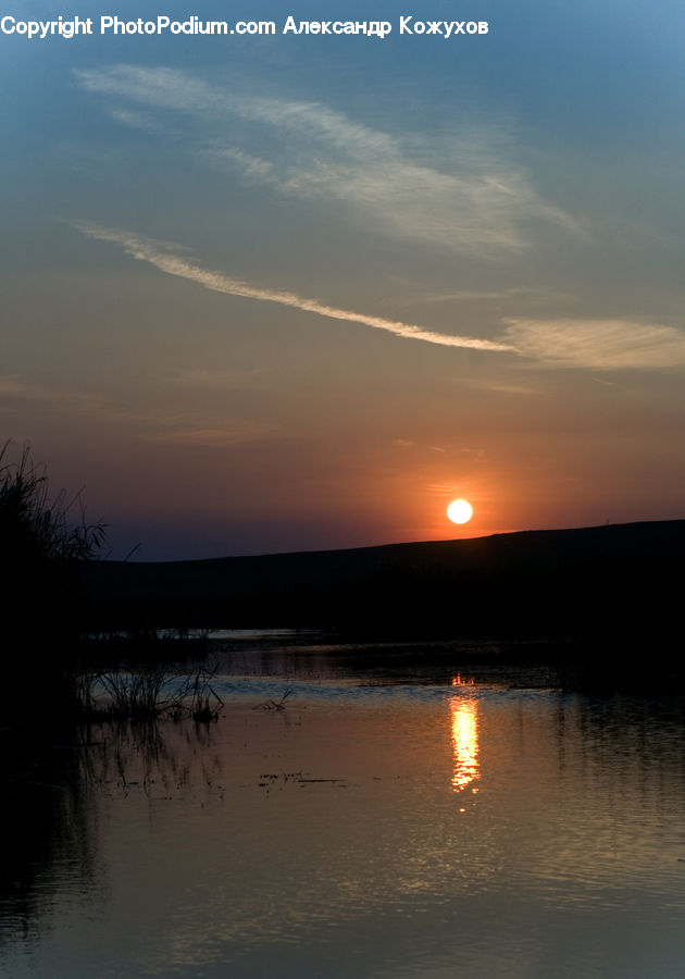 Land, Marsh, Outdoors, Swamp, Water, Sun, Dawn