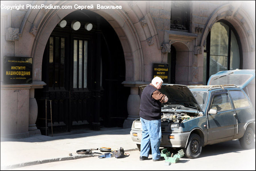 People, Person, Human, Caravan, Van, Vehicle, Architecture