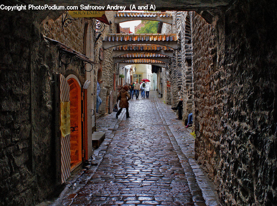 Cobblestone, Pavement, Walkway, Path, Road, Soil, Asphalt