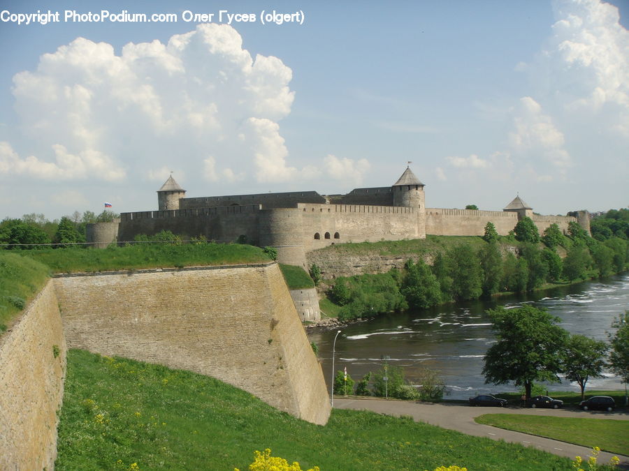 Castle, Fort, Ditch, Moat, Architecture