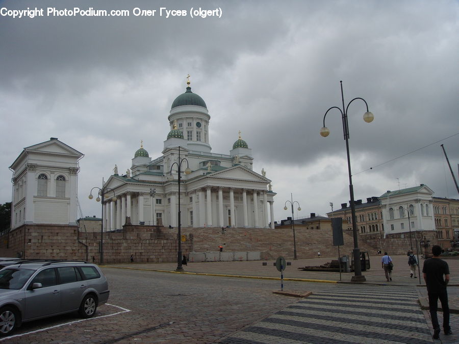 Parking, Parking Lot, Lamp Post, Pole, Car, Suv, Vehicle