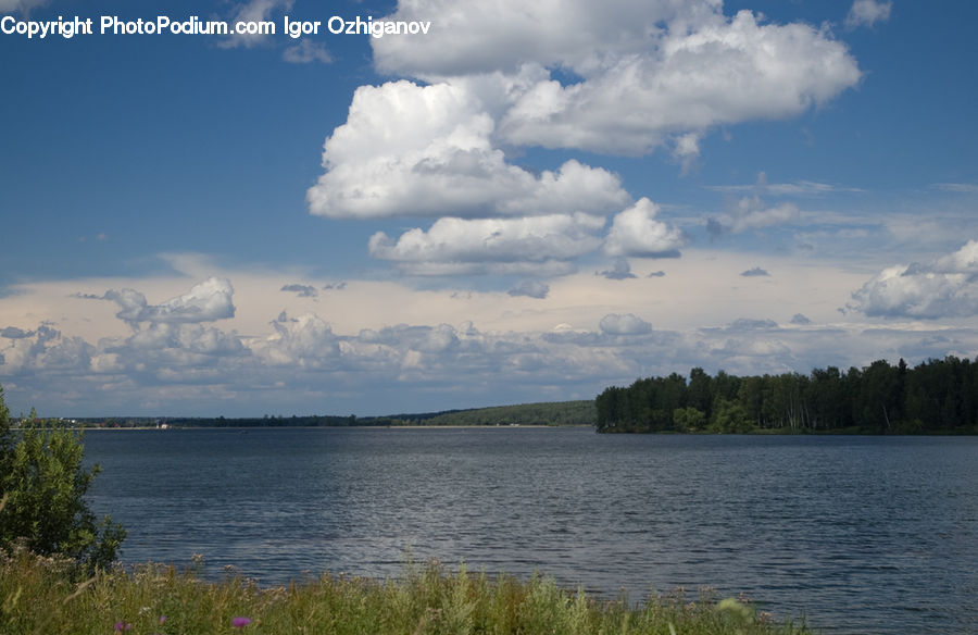 Cloud, Cumulus, Sky, Lake, Outdoors, Water, Azure Sky