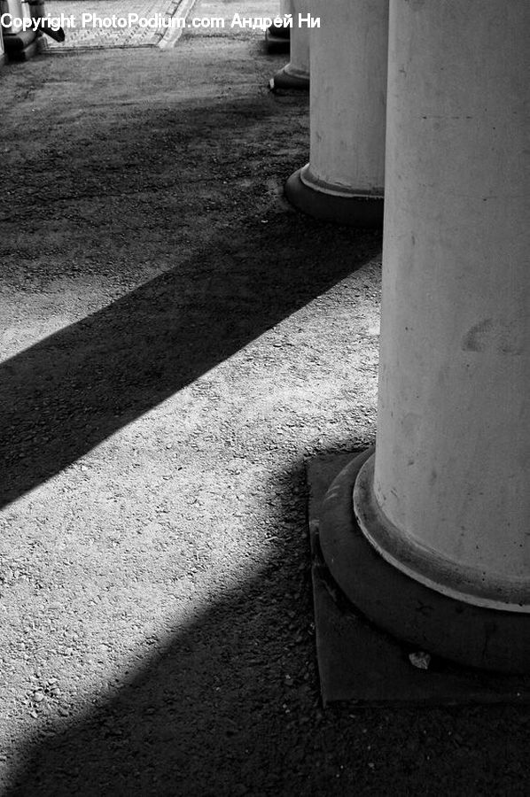 Column, Pillar, Asphalt, Tarmac, Alley, Alleyway, Road