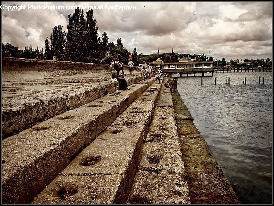 Coast, Outdoors, Sea, Water, Boardwalk, Deck, Path