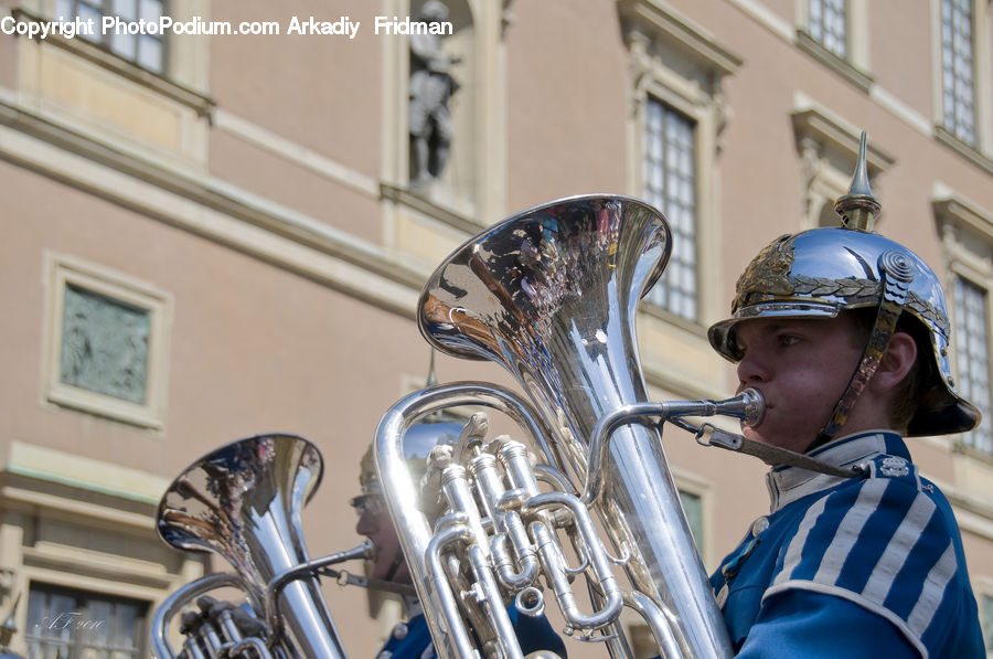 People, Person, Human, Brass Section, Euphonium, Musical Instrument, Tuba