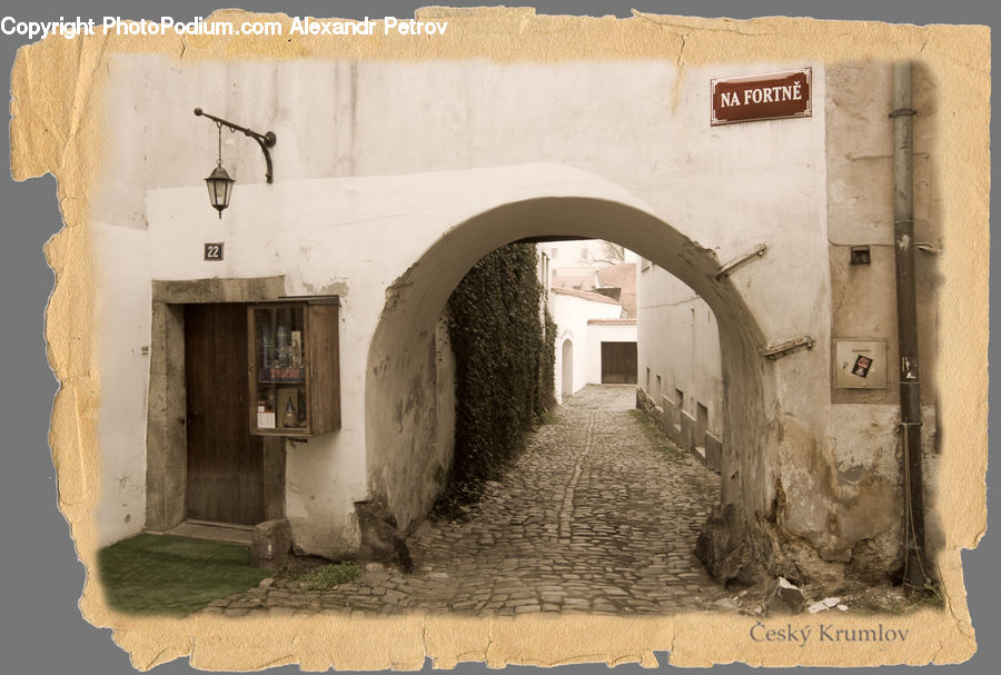 Arch, Alley, Alleyway, Road, Street, Town, Cobblestone
