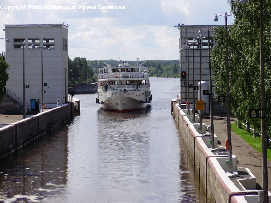 Boat, Watercraft, Canal, Outdoors, River, Water, Cruise Ship