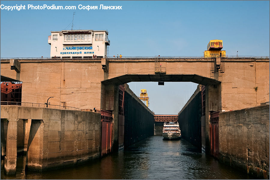 Canal, Outdoors, River, Water, Cruise Ship, Ferry, Freighter