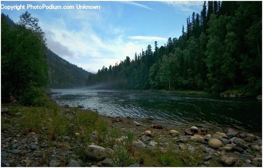 Outdoors, River, Water, Creek, Dirt Road, Gravel, Road