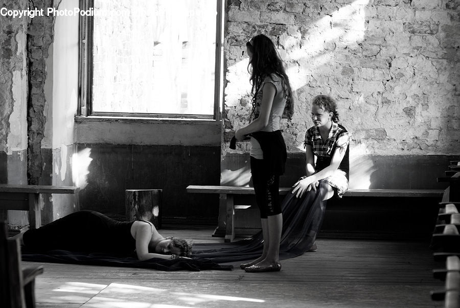 People, Person, Human, Bench, Child, Kid, Female