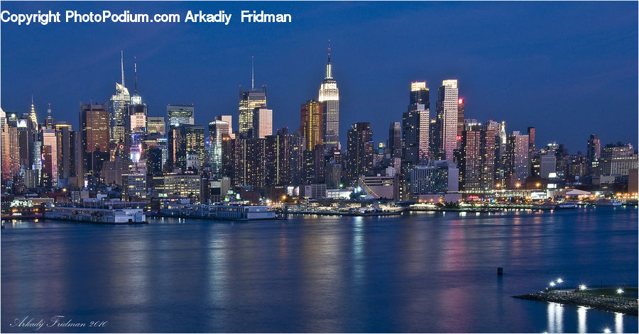 City, Downtown, Metropolis, Urban, Building, Dock, Harbor