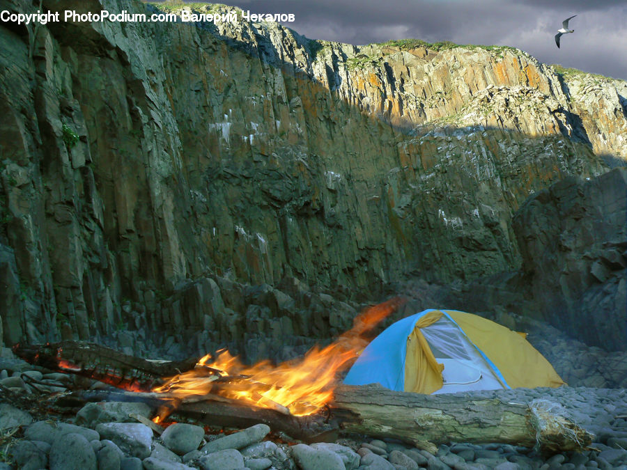 Camping, Bonfire, Campfire, Fire, Flame