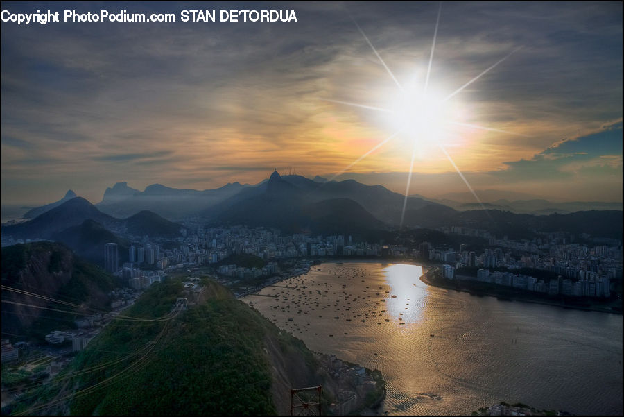 Dawn, Dusk, Sky, Sunrise, Sunset, City, Downtown