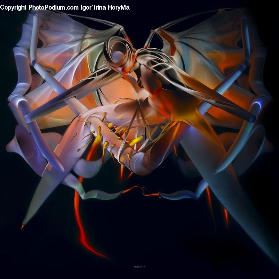 Fractal, Dragon, Paper, Art, Modern Art, Blossom, Flora