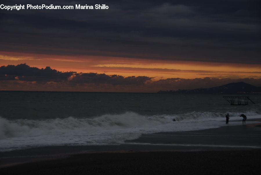 Dawn, Dusk, Red Sky, Sky, Sunrise, Sunset, Beach