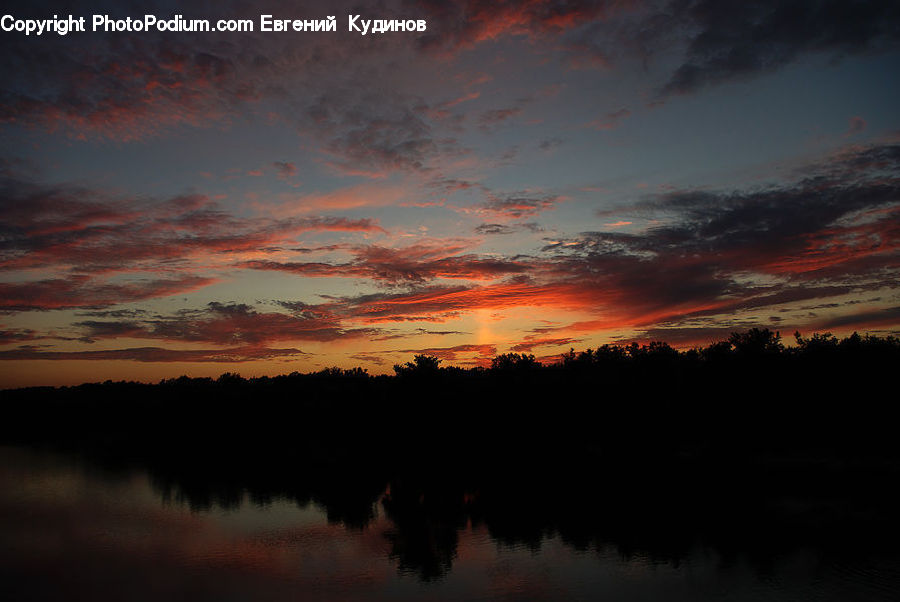 Dawn, Dusk, Red Sky, Sky, Sunrise, Sunset, Night