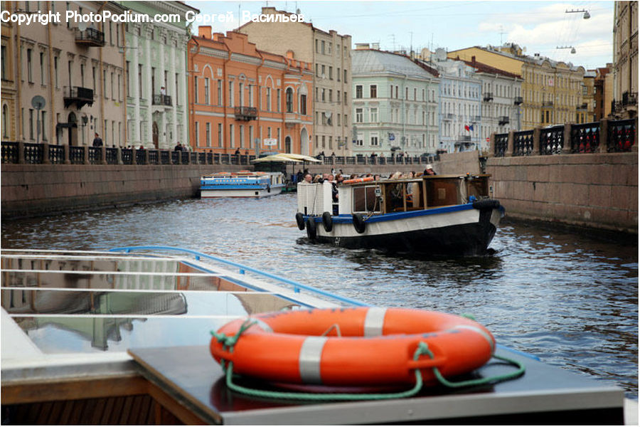 Boat, Dinghy, Life Buoy, Hovercraft, Canal, Outdoors, River