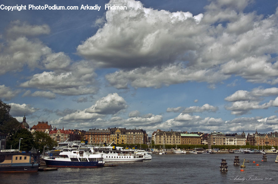 Cruise Ship, Ferry, Freighter, Ship, Tanker, Vessel, Azure Sky