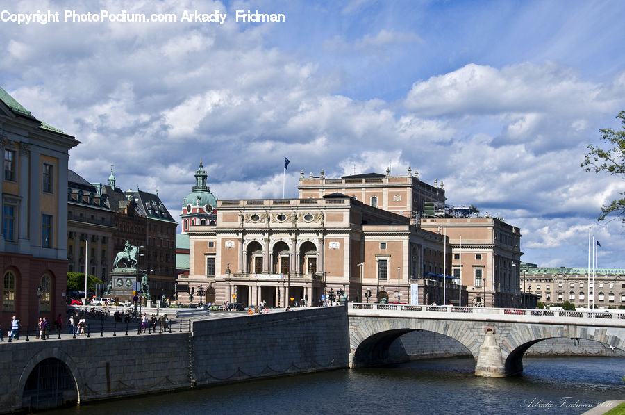 Architecture, Castle, Mansion, Palace, Bridge, Canal, Outdoors