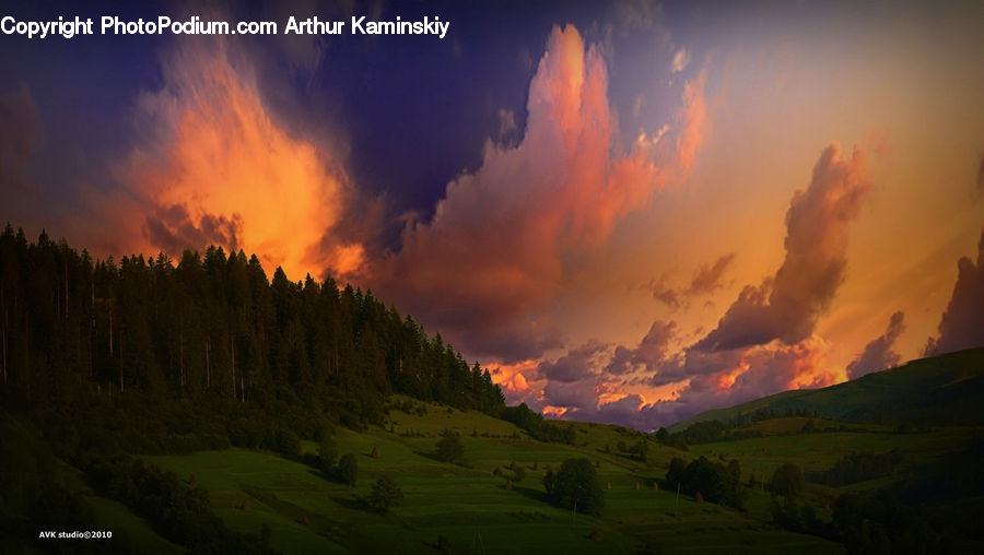 Mountain, Mountain Range, Outdoors, Azure Sky, Cloud, Sky, Dawn