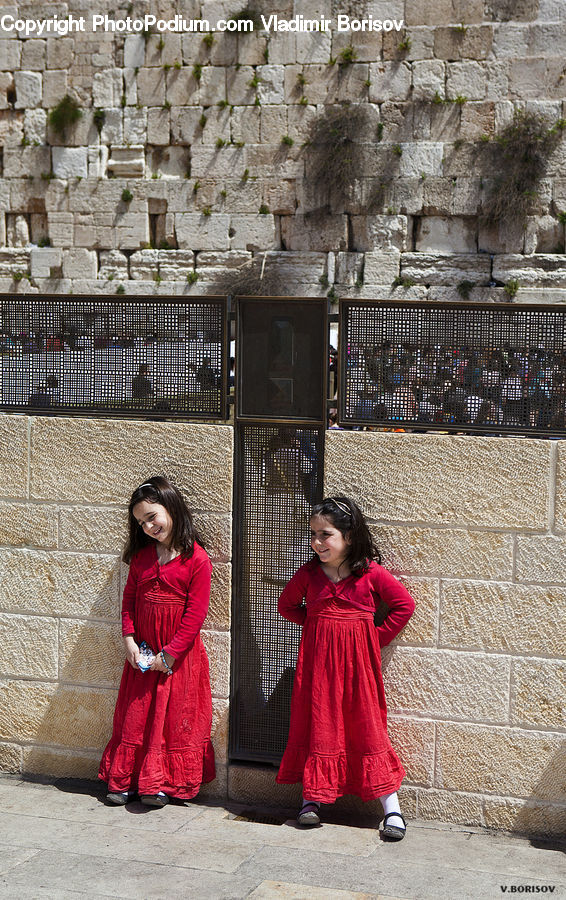 Human, People, Person, Fence, Wall, Rock, Female