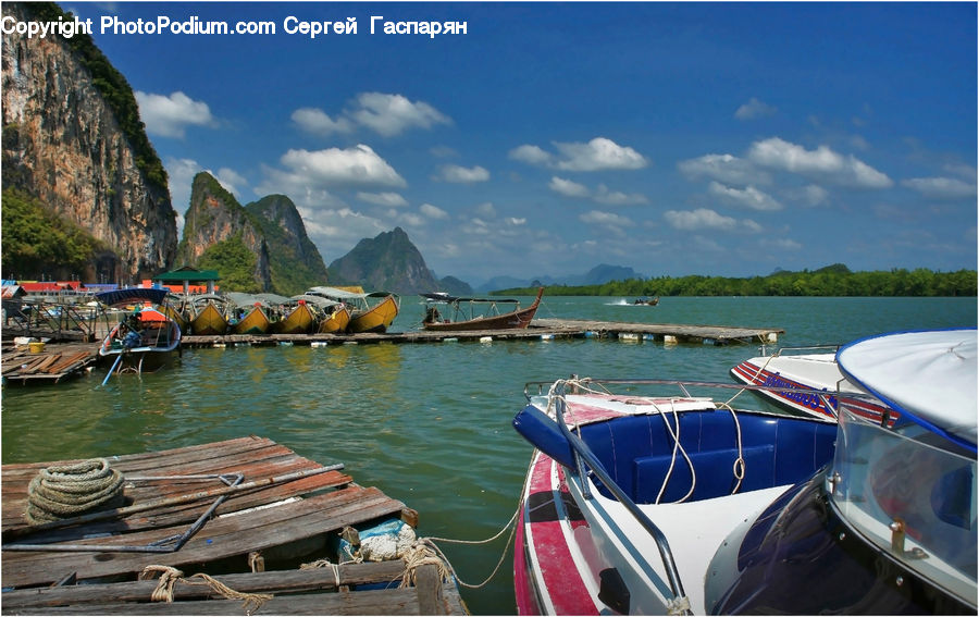 Boat, Watercraft, Car, Vehicle, Windshield, Dinghy, Dock