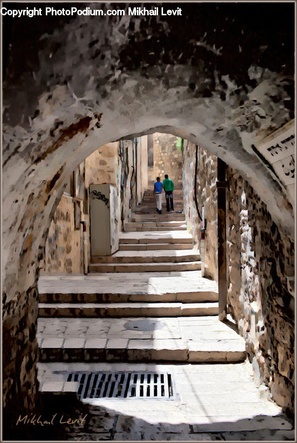 Rust, Banister, Handrail, Staircase, Crypt, Corridor, Dirt Road