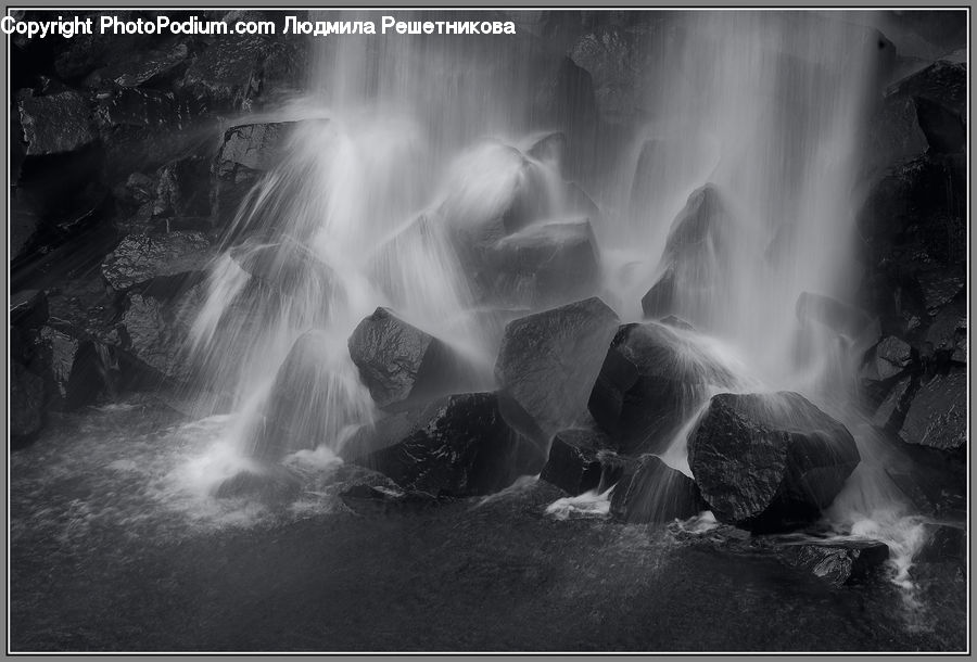 Outdoors, River, Water, Waterfall, Fireplace, Hearth, Fog