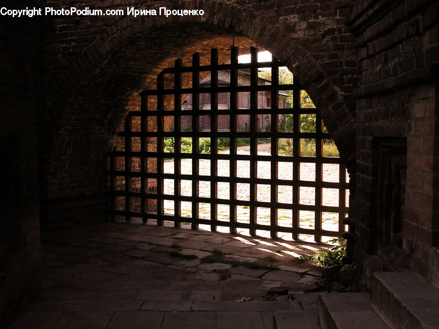 Crypt, Dungeon, Cobblestone, Pavement, Walkway