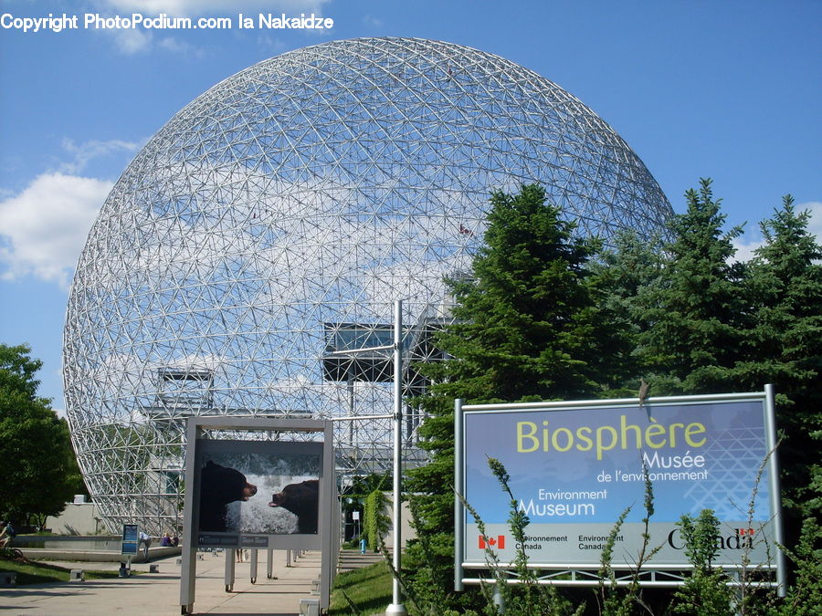 Billboard, Architecture, Observatory, Planetarium, Construction, Scaffolding, Conifer