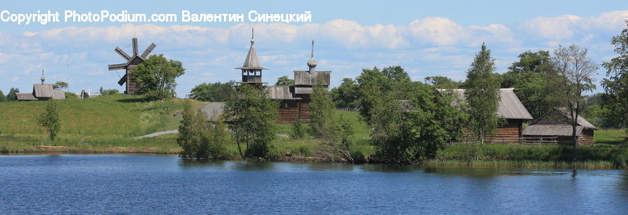 Engine, Machine, Motor, Turbine, Wind Turbine, Building, Cottage