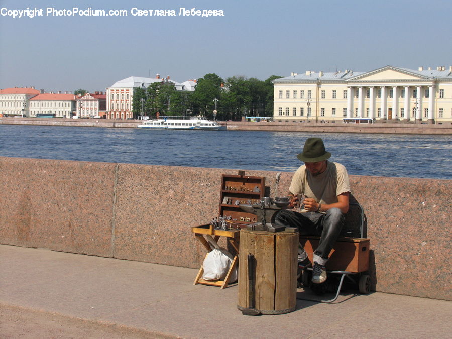 People, Person, Human, Waterfront, Building, Housing, Villa