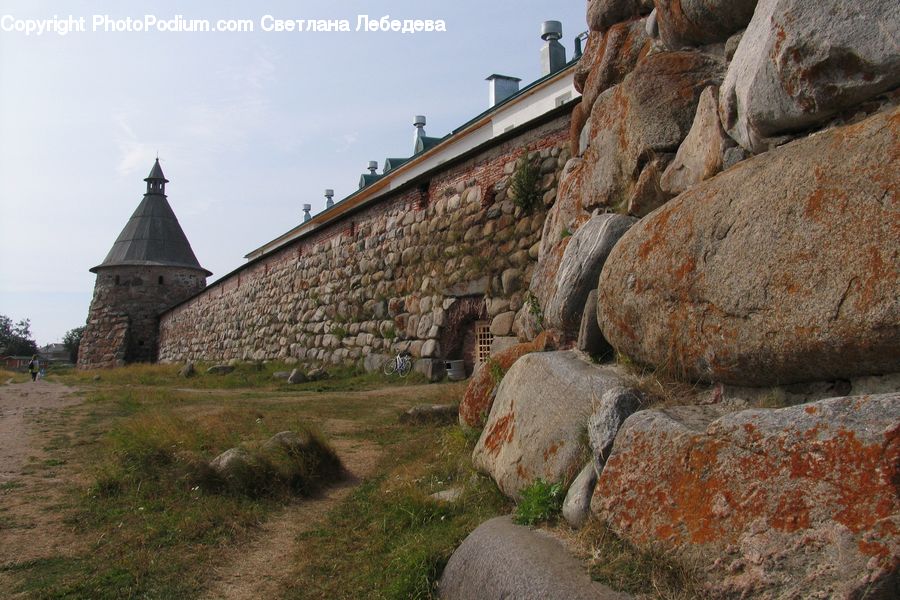 Castle, Fort, Rock, Brick, Rust, Building, Cottage