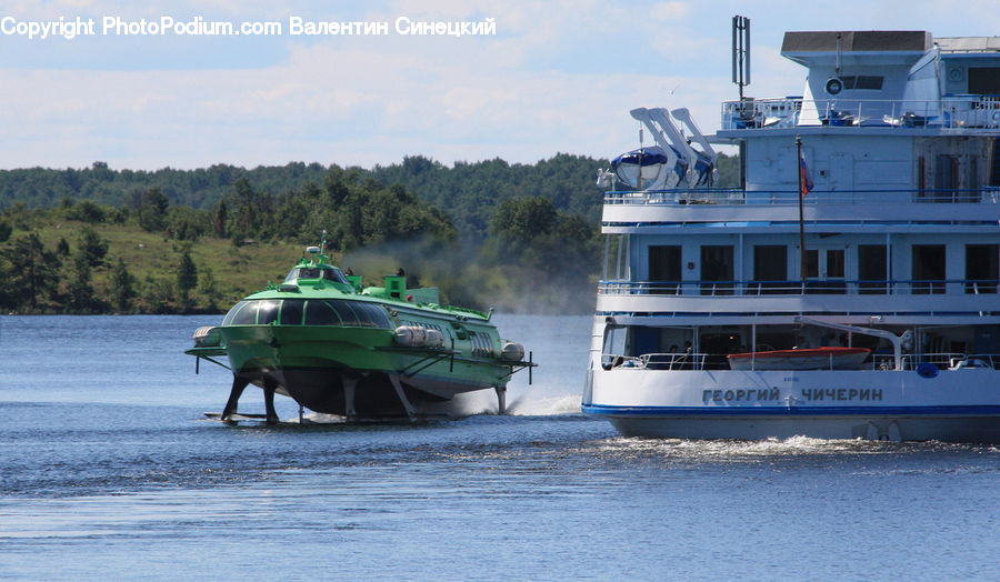 Cruise Ship, Ferry, Freighter, Ship, Tanker, Vessel, Hydrofoil