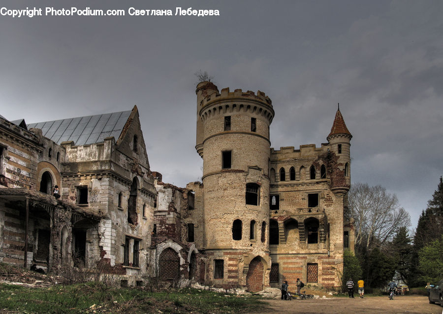Architecture, Castle, Fort, Ruins, Bicycle, Bike, Vehicle