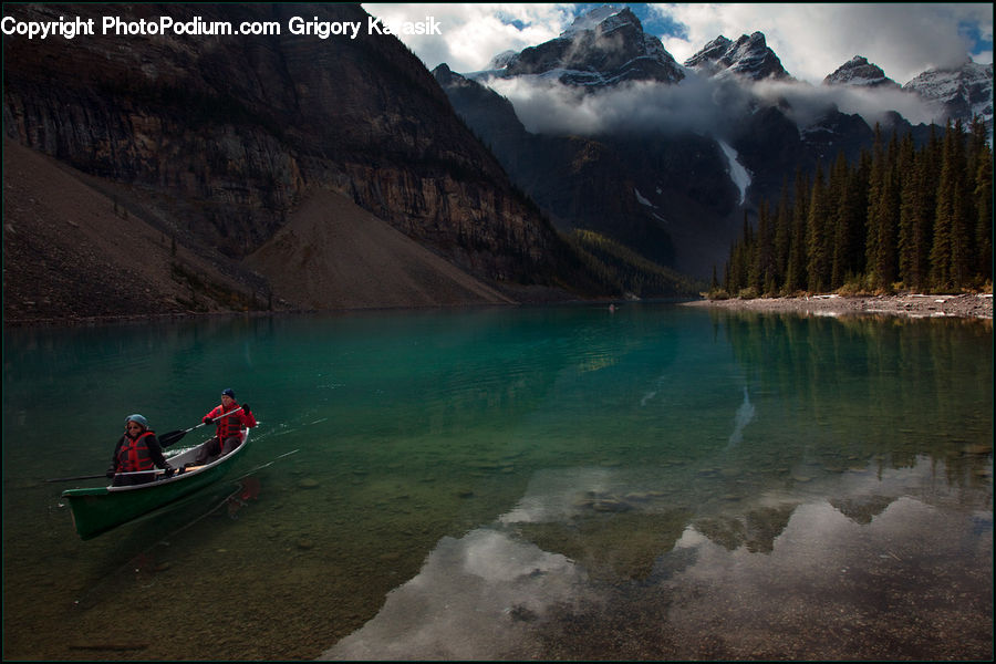 Boat, Canoe, Rowboat, Arctic, Glacier, Ice, Mountain