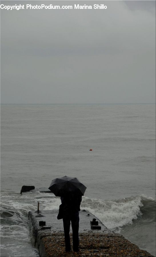 Umbrella, Beach, Coast, Outdoors, Sea, Water, Ocean