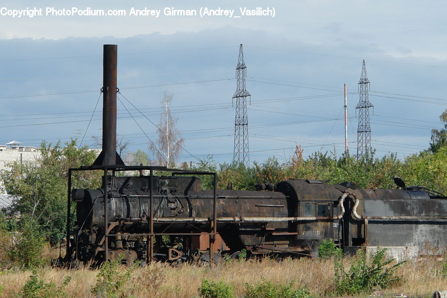 Freight Car, Shipping Container, Vehicle, Engine, Machine, Motor, Locomotive
