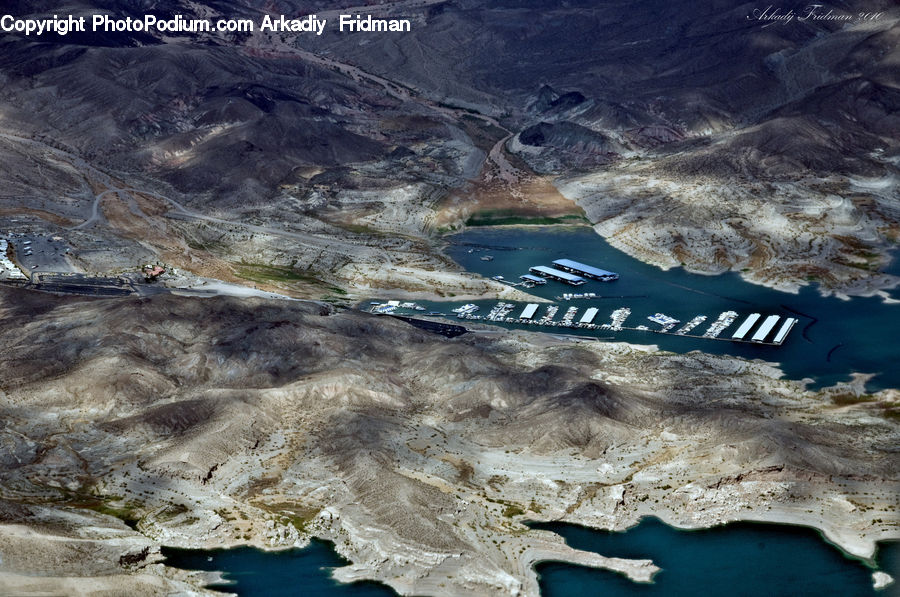 Hole, Landslide, Aerial View, Outdoors, River, Water, Mountain