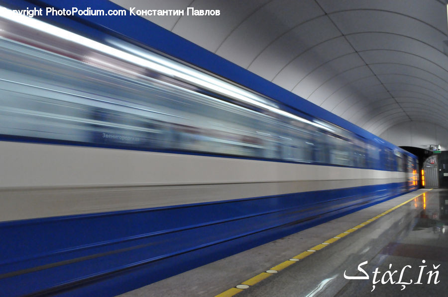 Subway, Train, Train Station, Vehicle, Freeway, Road, Building