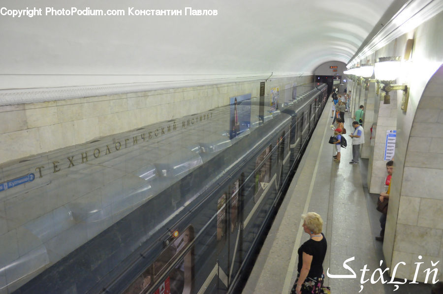 Subway, Train, Train Station, Vehicle, Boardwalk, Path, Pavement