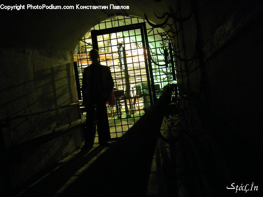 People, Person, Human, Silhouette, Crypt, Dungeon, Corridor